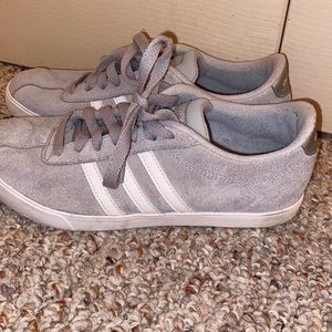 Grey w/ white stripe Adidas Shoes